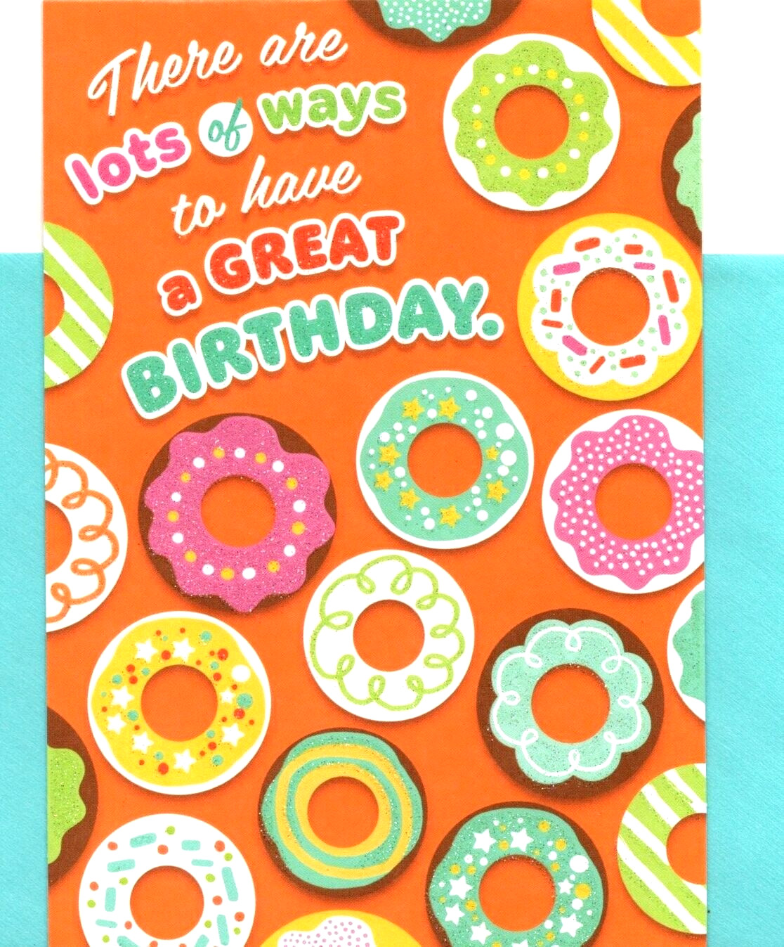 Happy Birthday Assorted Colorful Donut Donuts Sprinkles Hallmark Greeting Card