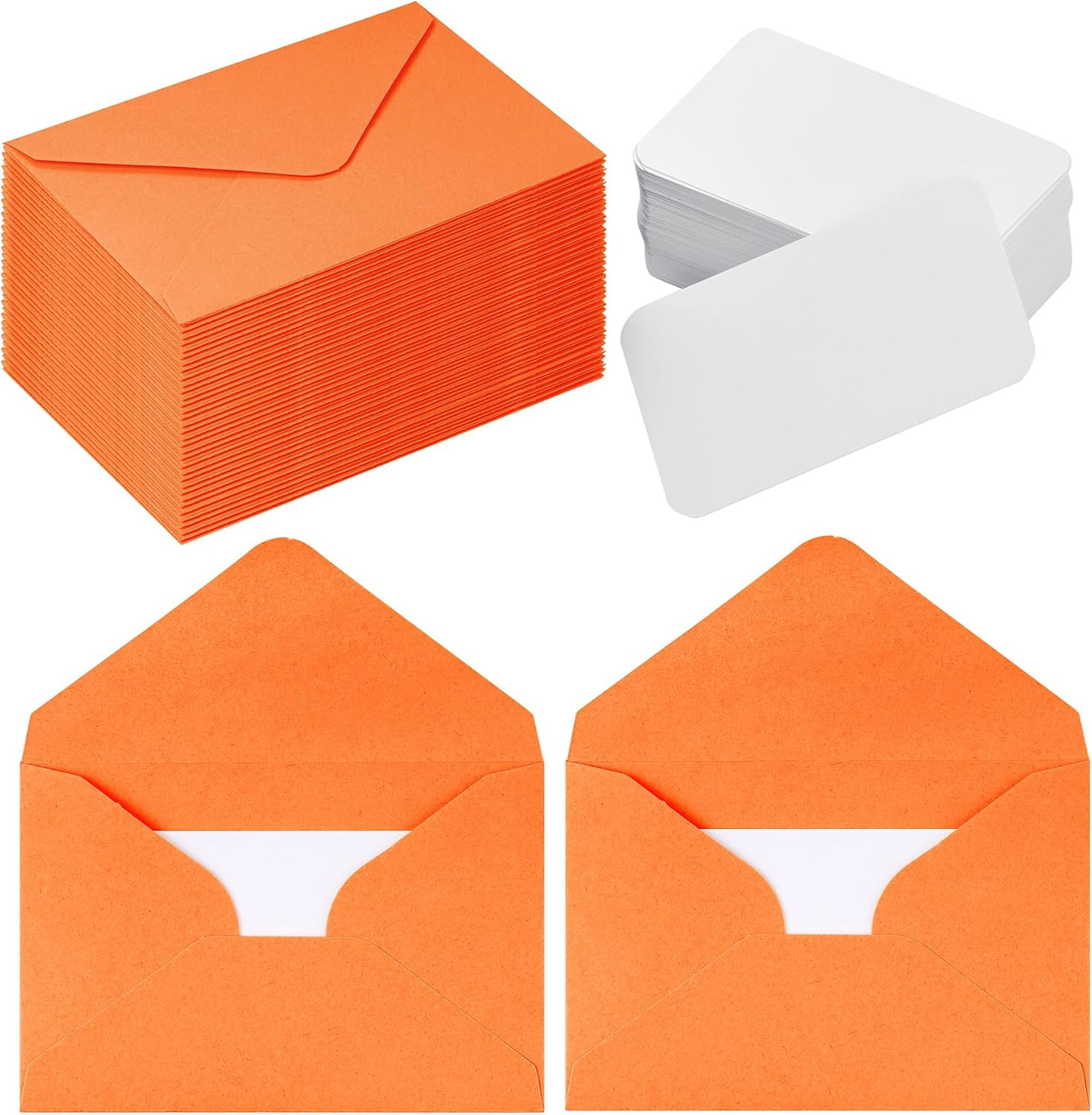 100 Sets Small Envelopes with Small Blank Gift Business Card Wedding Invitation