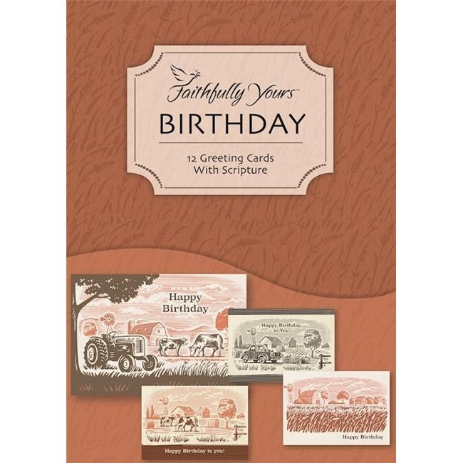 Faithfully Yours 361619 Boxed Card for Birthday – American Country – Box of 12