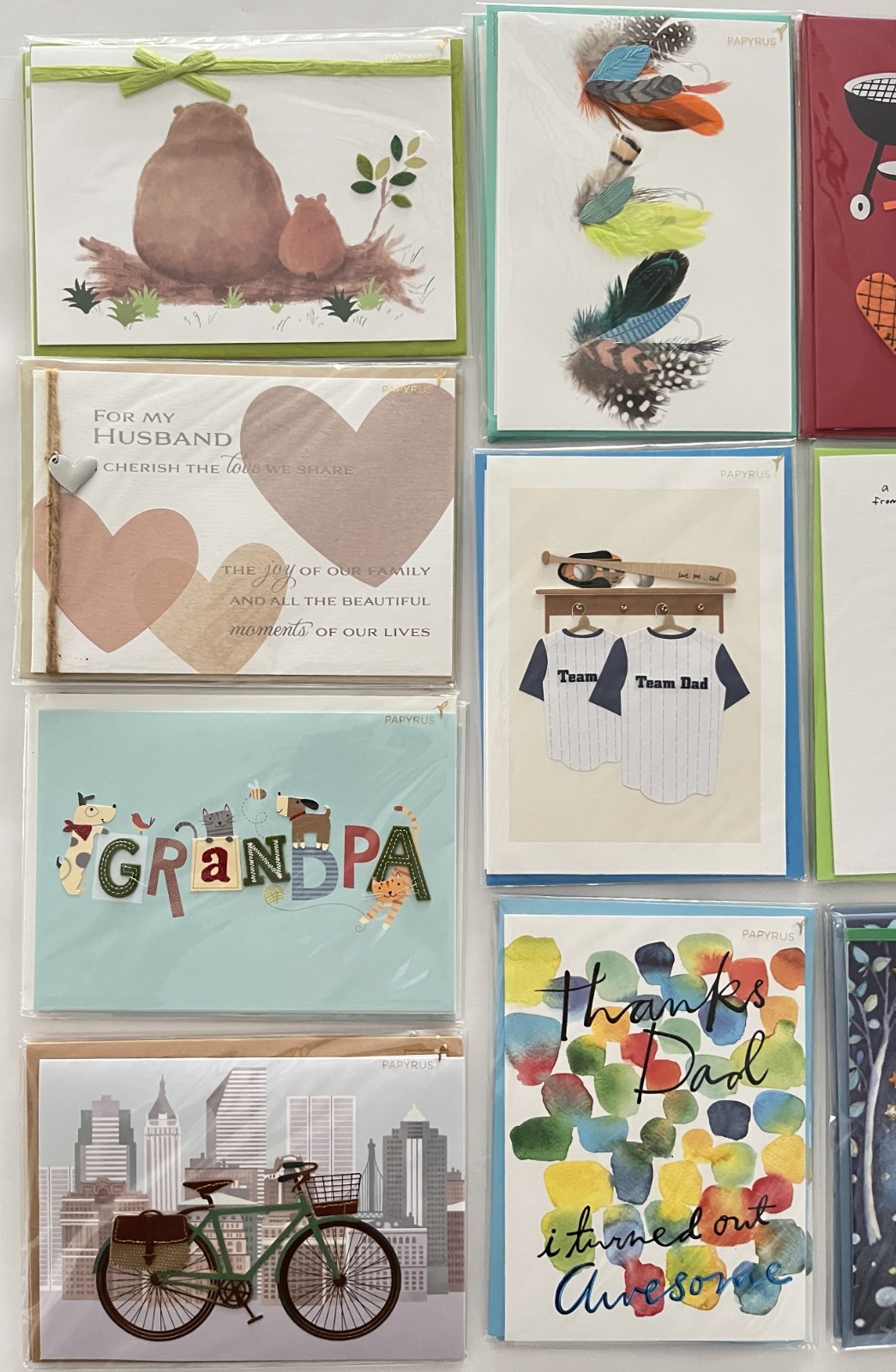 NEW SEALED LOT OF 15 DIFFERENT PAPYRUS FATHER’S DAY GREETING CARDS $105.25 VALUE