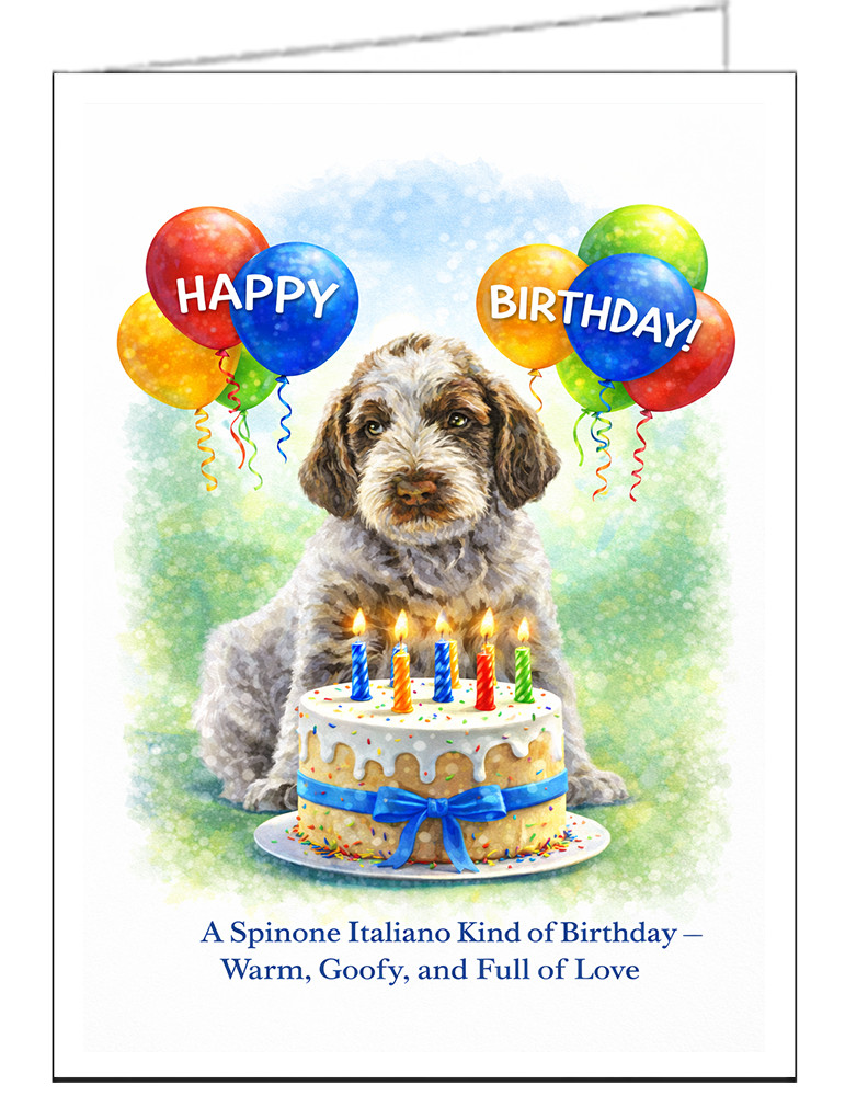 Spinone Italiano Single Birthday Card