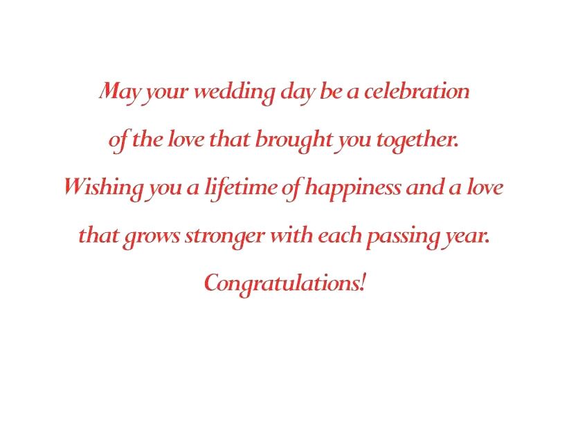Wedding Congratulations Card Personalized Names and Date comes with Verse Inside