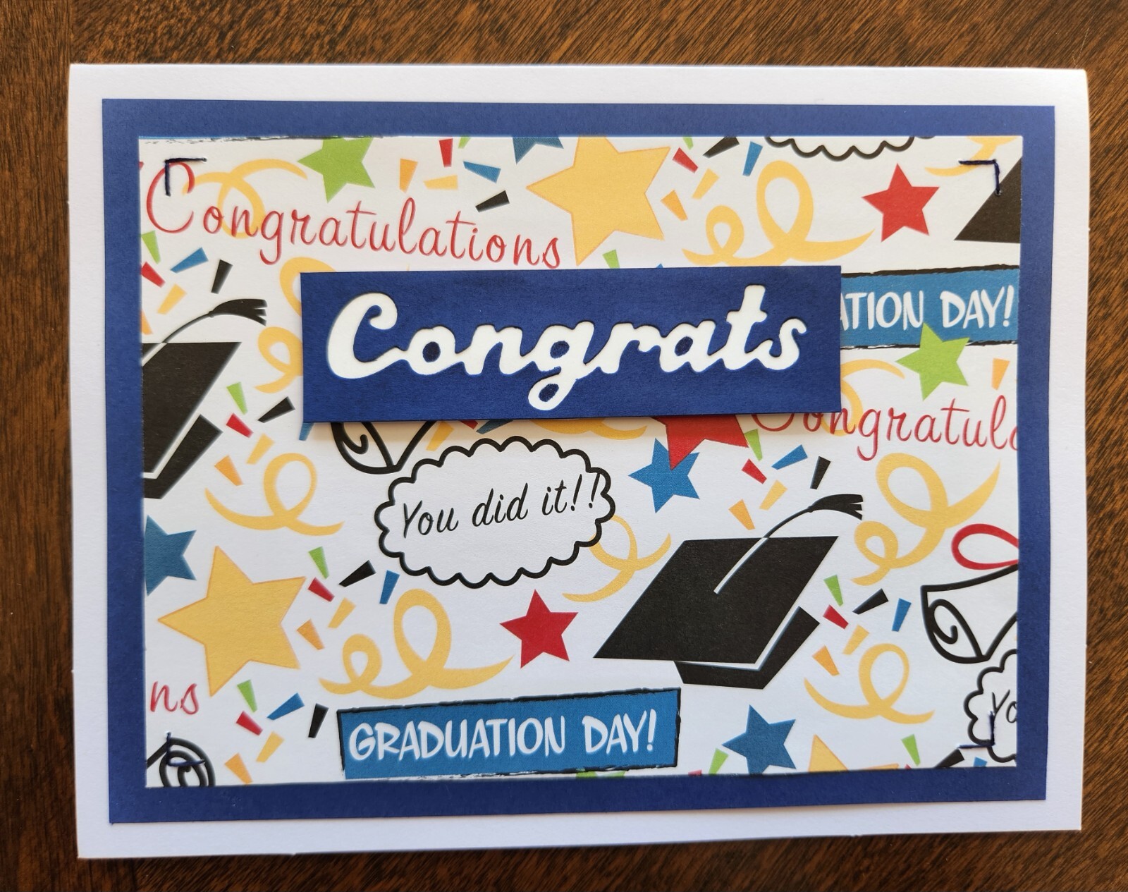 Handmade Graduation Congratulations greeting card, one card