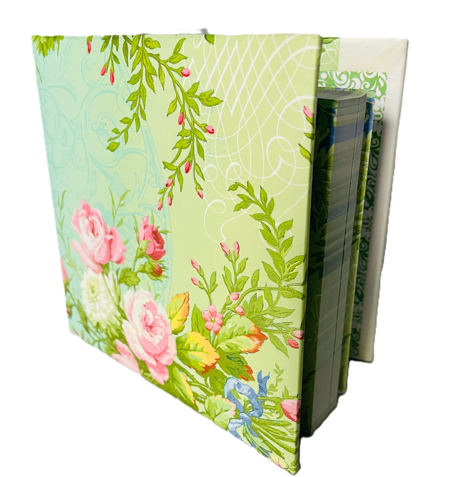 Carol Wilson Hardcover Memo Pad Notepad Stationery 150 Sheets Roses Floral