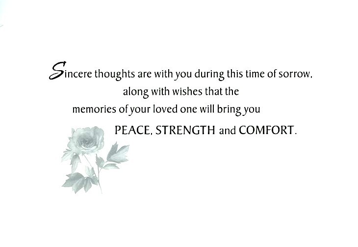 With Deepest Sympathy – Sympathy Greeting Card – 06938