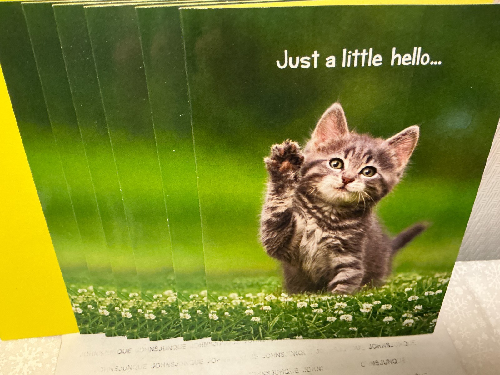 BLANK INSIDE AVANTI GREETING CARDS New w/Envelopes LOT 6 “JUST A LITTLE HELLO..”
