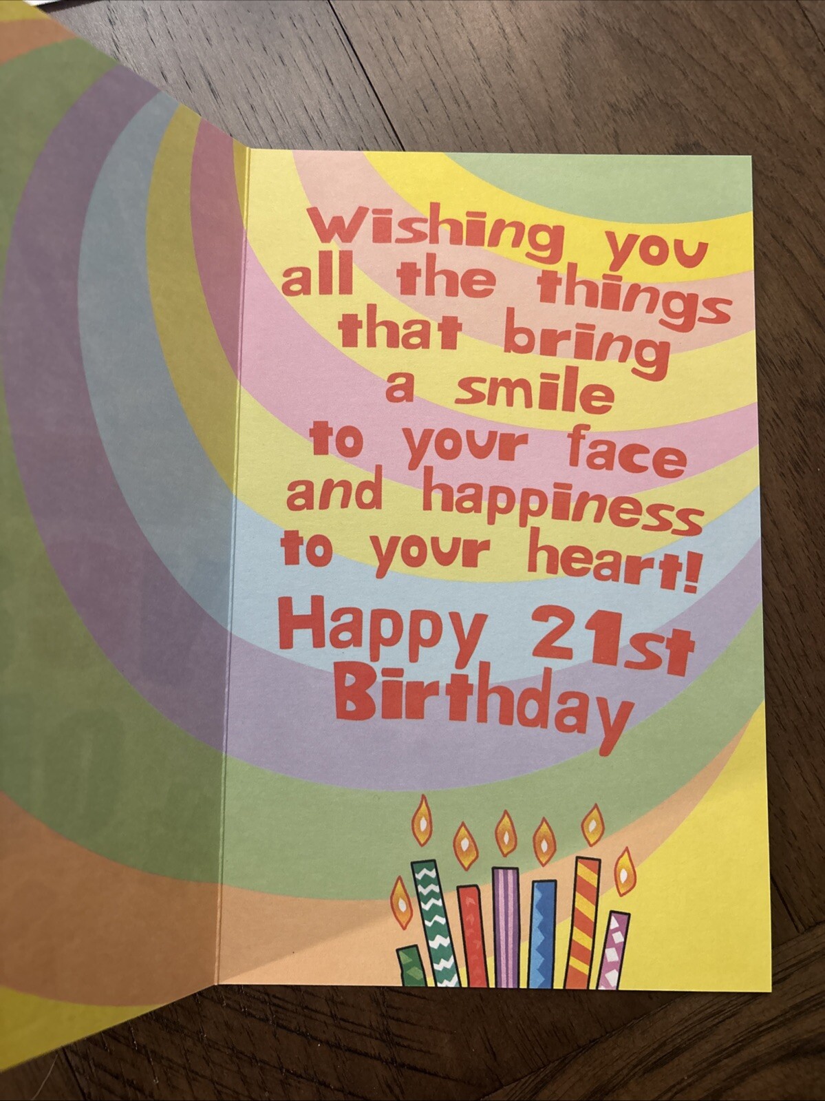 Birthday 21 Years Old Happy 21st Year Happiness 5”x7.75” Stockwell Greeting Card
