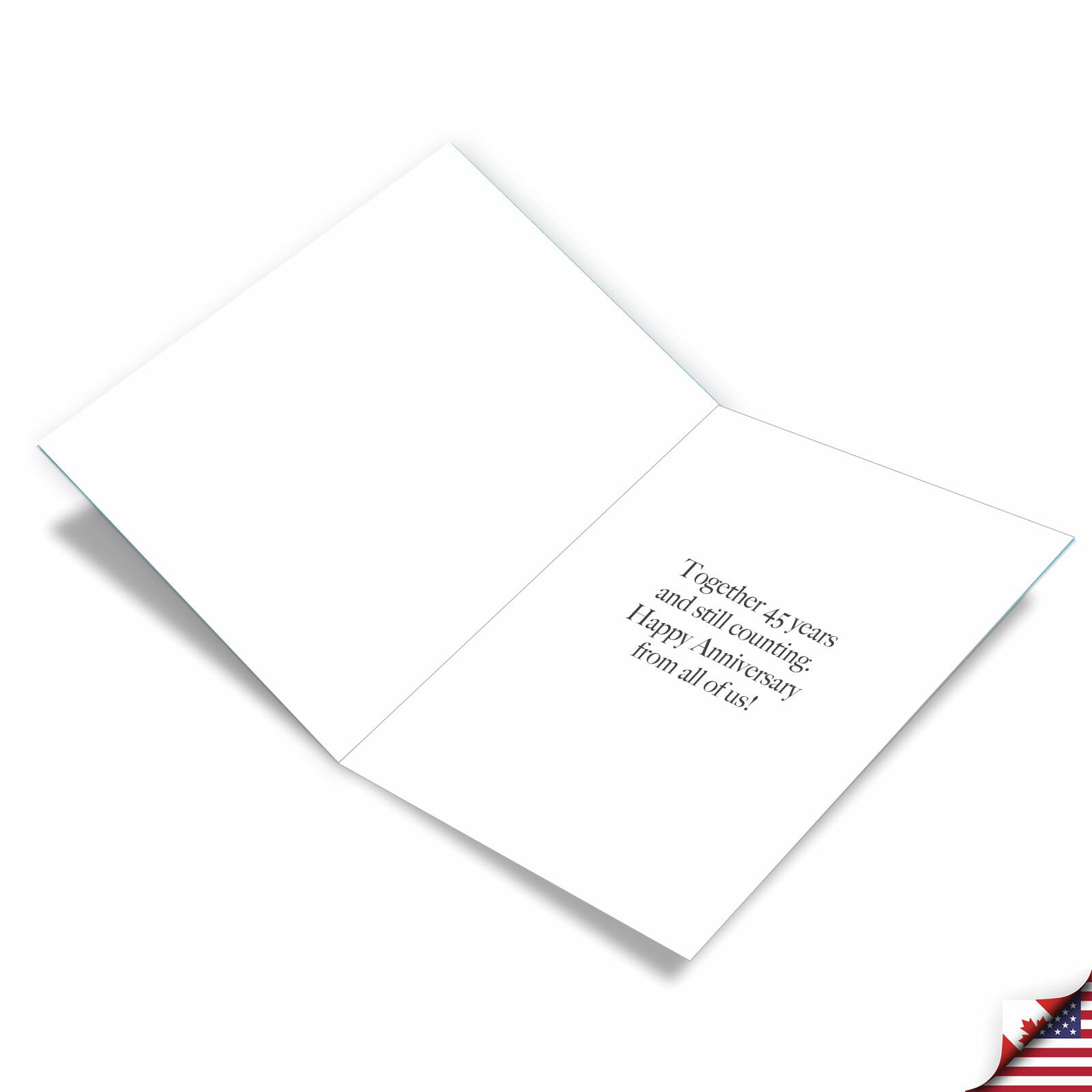 45th Anniversary Card (8.5 x 11 Inch) – Year Time Count J9439MAG-US