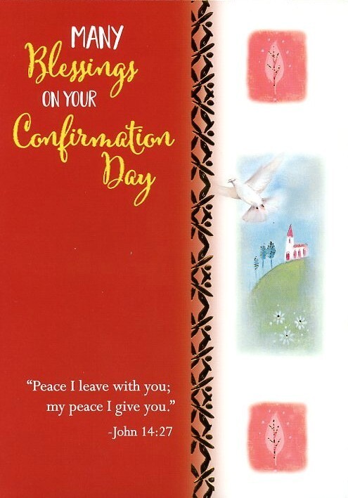 Many Blessings On Your Confirmation Day – Confirmation Greeting Card – 08133