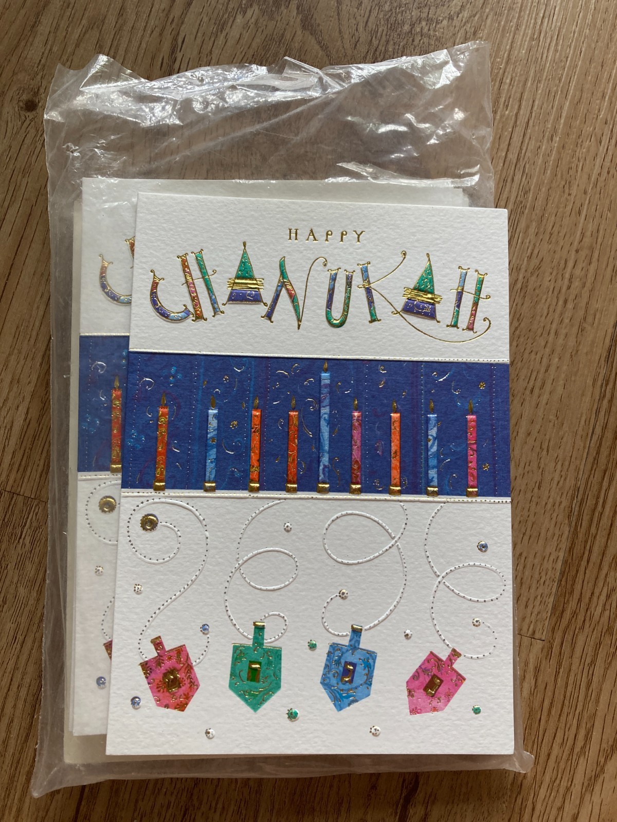 10 Turnowsky Chanukah with dreidels Greeting Cards