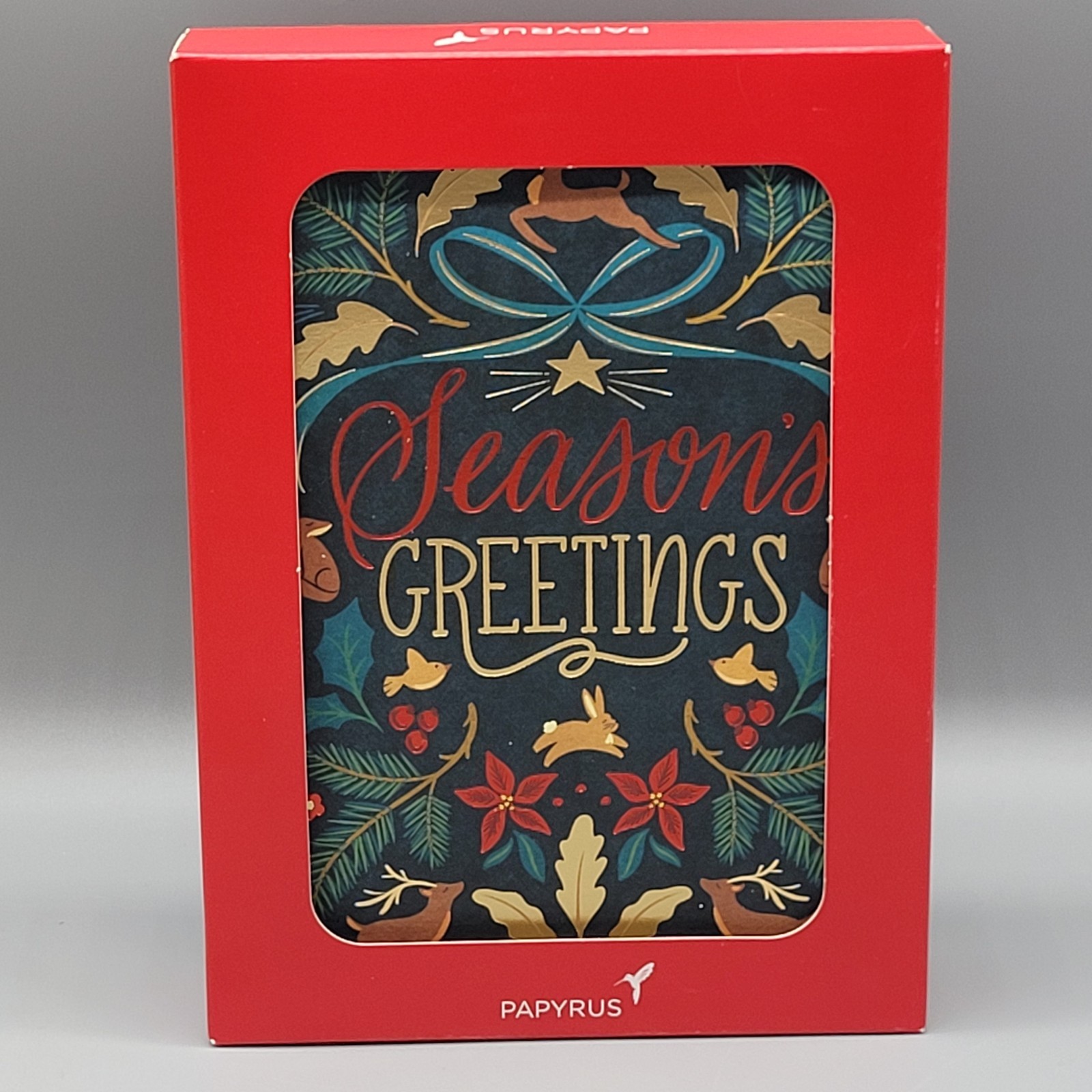 Papyrus Christmas Cards Boxed “Season’s Greetings” Forest Animals 14-Count