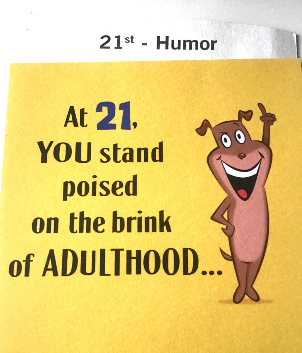 Funny 21st BIRTHDAY Cards, AGE 21, for Friend or Family Hallmark 7 Choices 21B