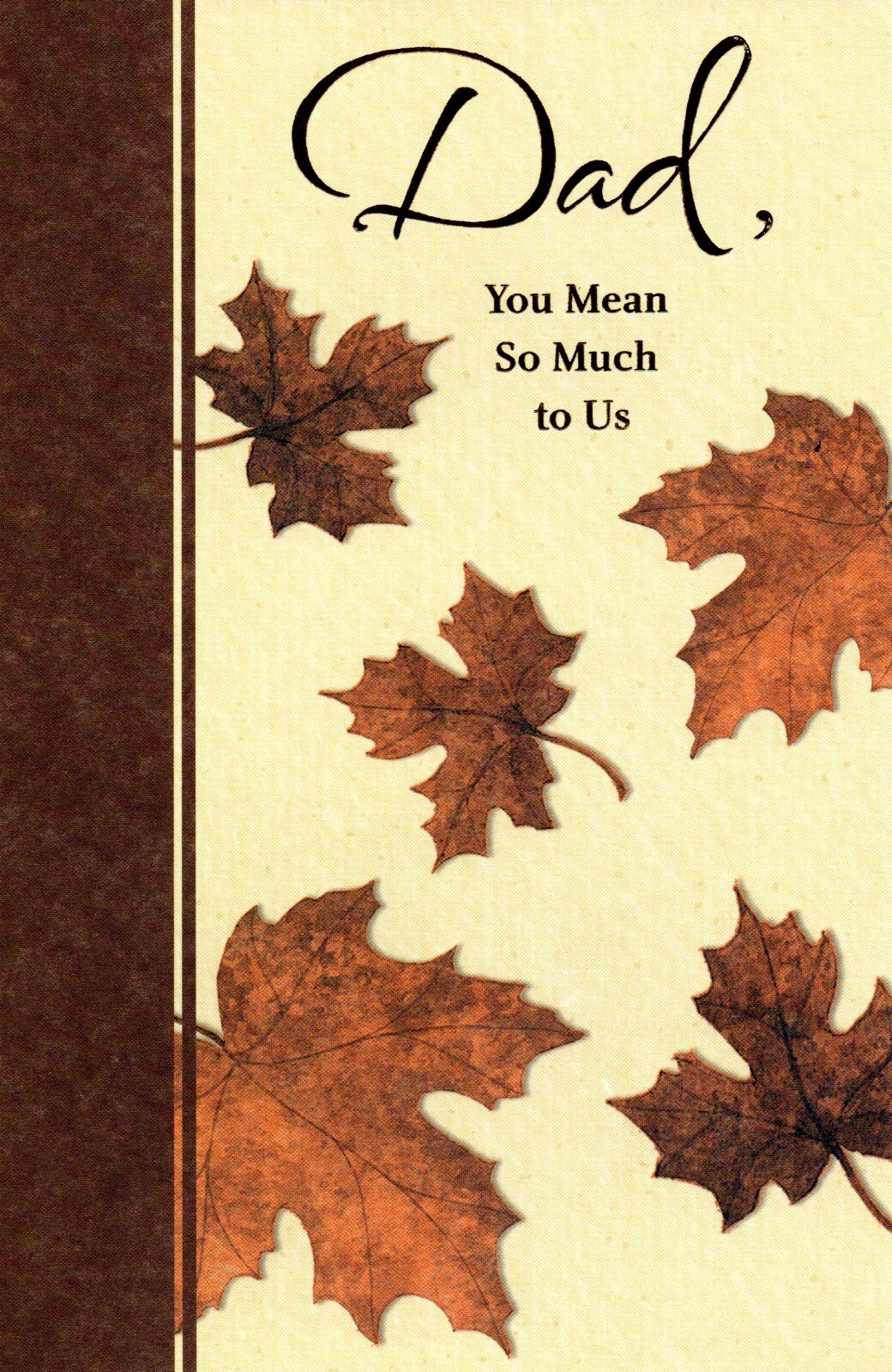 Loving BIRTHDAY Card FOR DAD FROM MULTIPLE, Fall Leaves — American Greetings + ✉