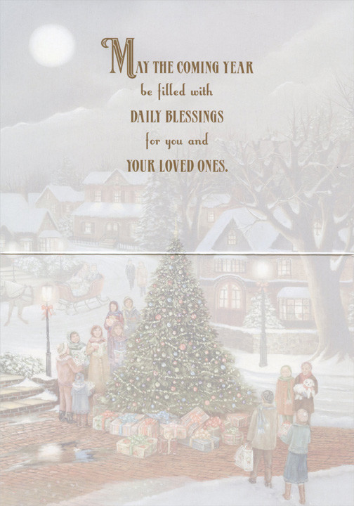 Christmas Spirit 14 Glitter Embellished Christmas Cards in Keepsake Box