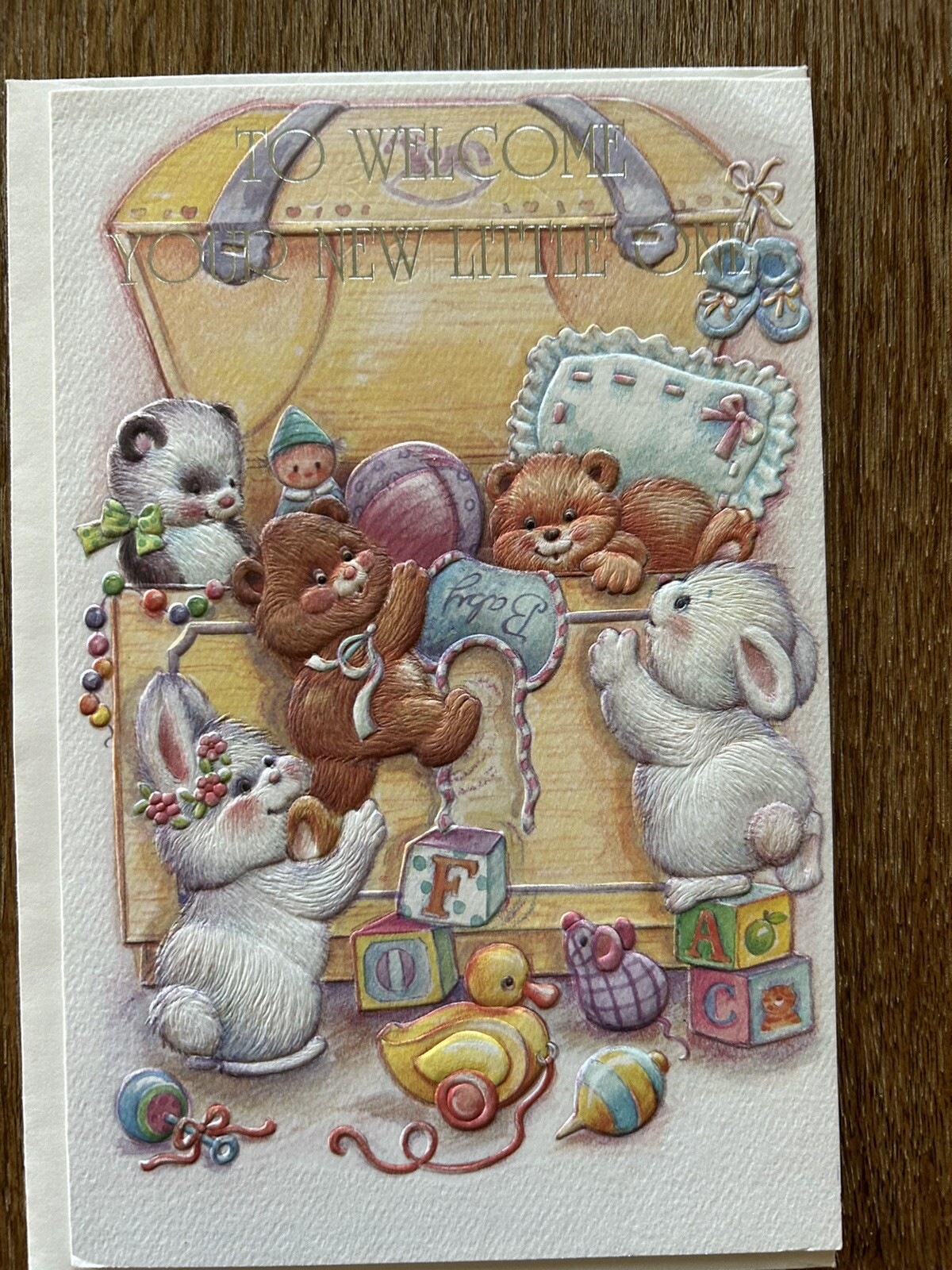 New Baby Greeting Cards Lot Of 6 Vintage Each Different