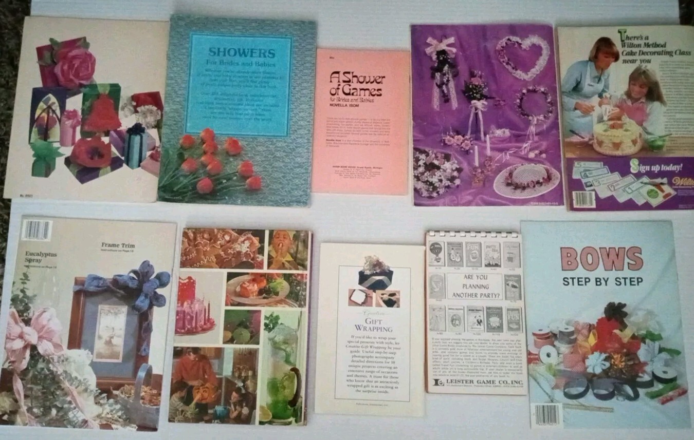 Vintage Shower Wedding Party Book Lot Ideas Decorations Games