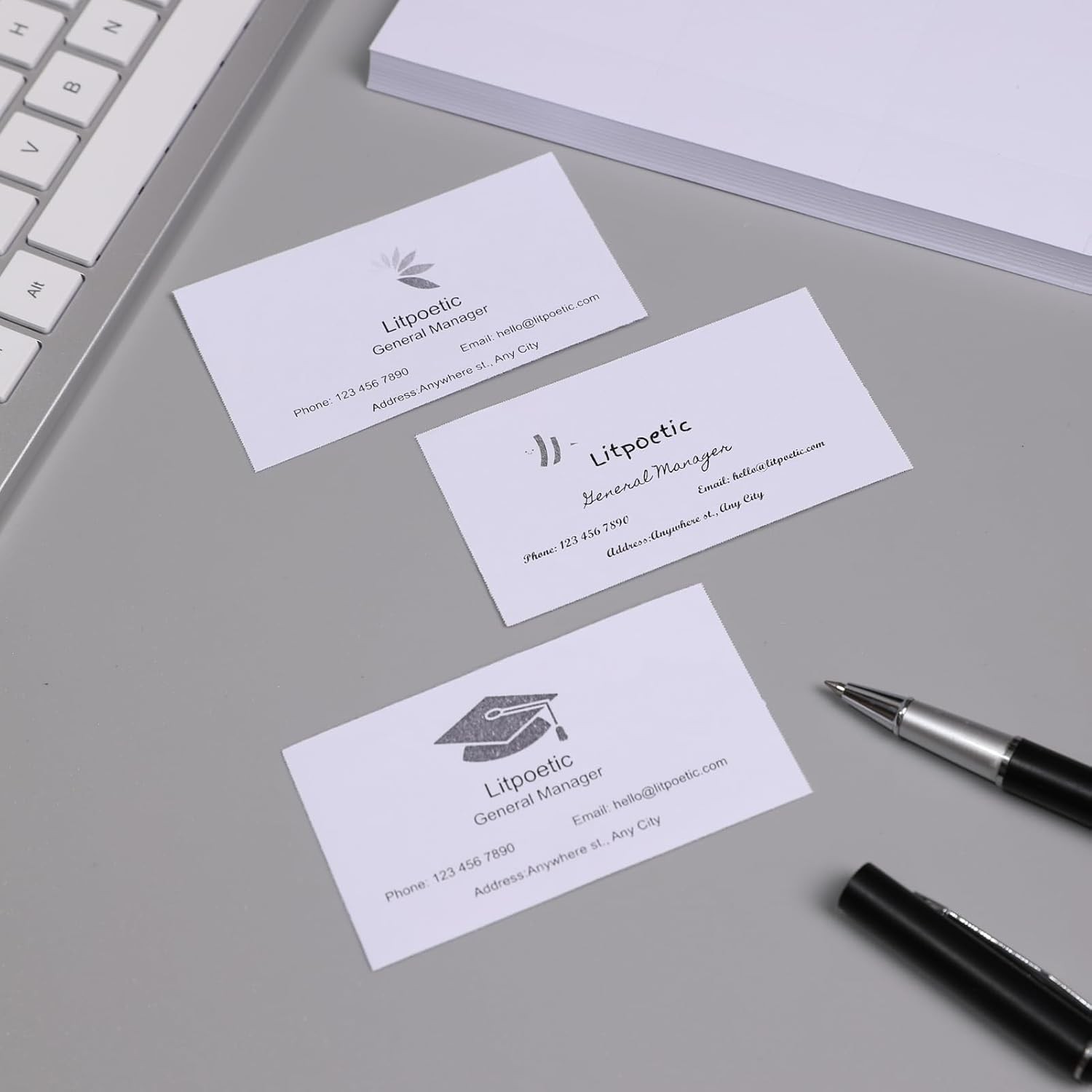 250 Piece Blank Printable Business Cards 3.5 x 25 Sheets / 250 Pieces, White