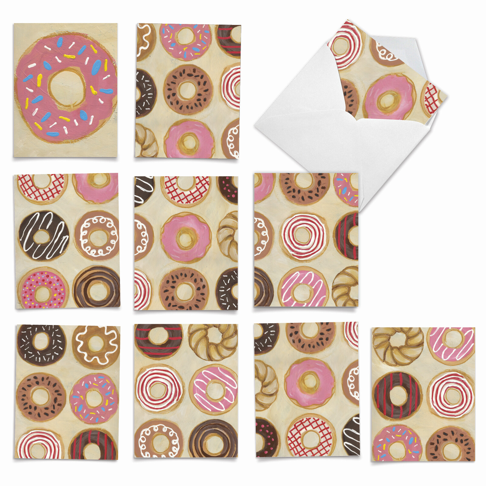 10 Thank You Note Cards – TIME TO SEND THE DONUTS M6044