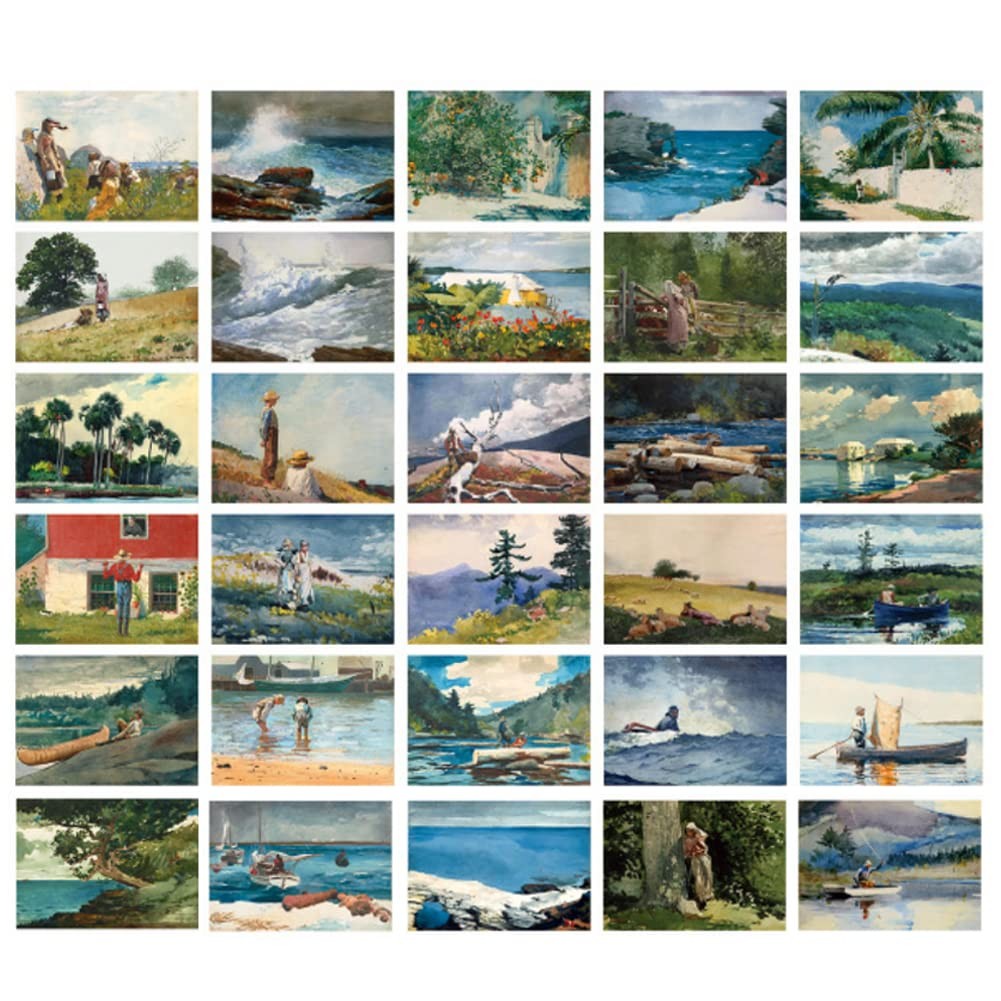 HOSTEESSCHOICE Vintage Art Postcards set of 30 Post card of American Artist W…