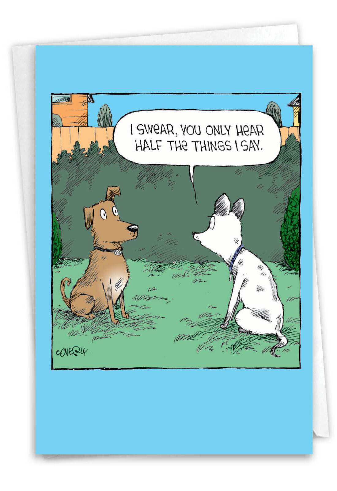 1 Funny Anniversary Card with Envelope – Half Hear C7250ANG