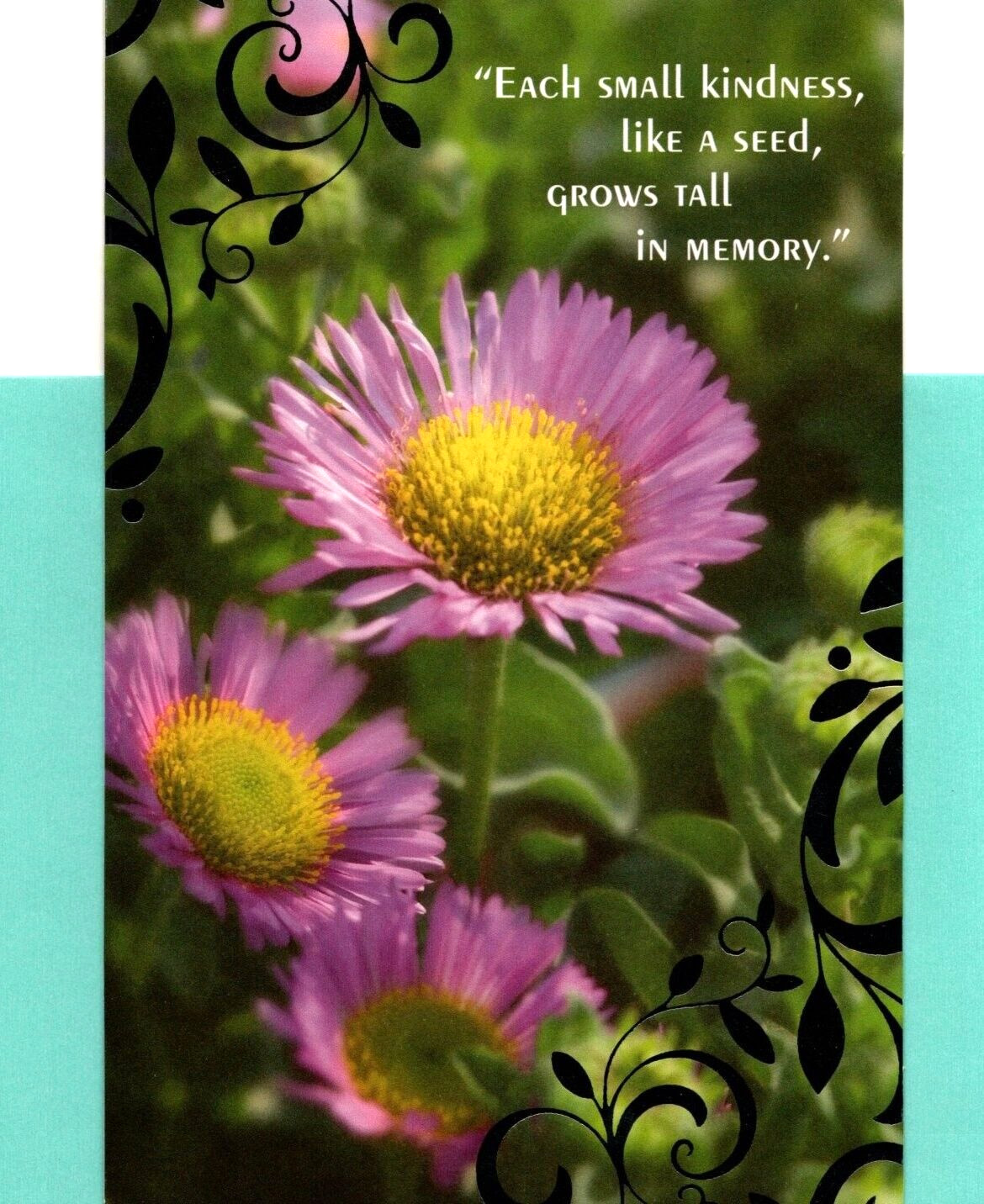 Thank You Kindness Purple Botanical Flower Garden Flowers Greeting Card