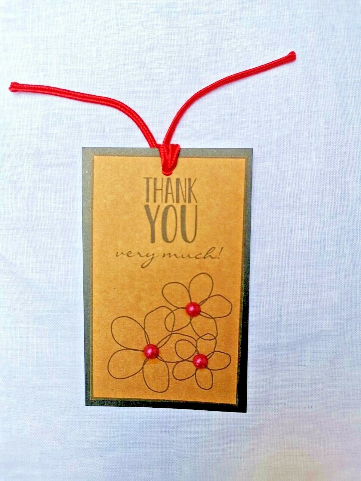 New product Rectangle Handmade card “Thank You ” For Small Party and Gifts