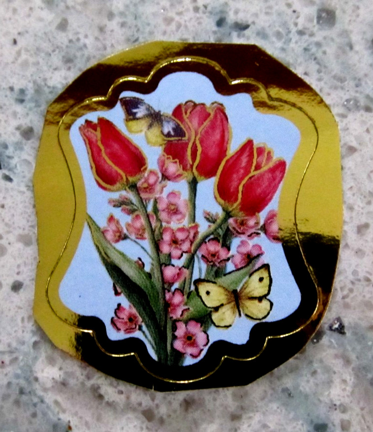 Exclusively Crafted For You Birthday Card, Env. & Seal -Bouquet of Pretty Tulips