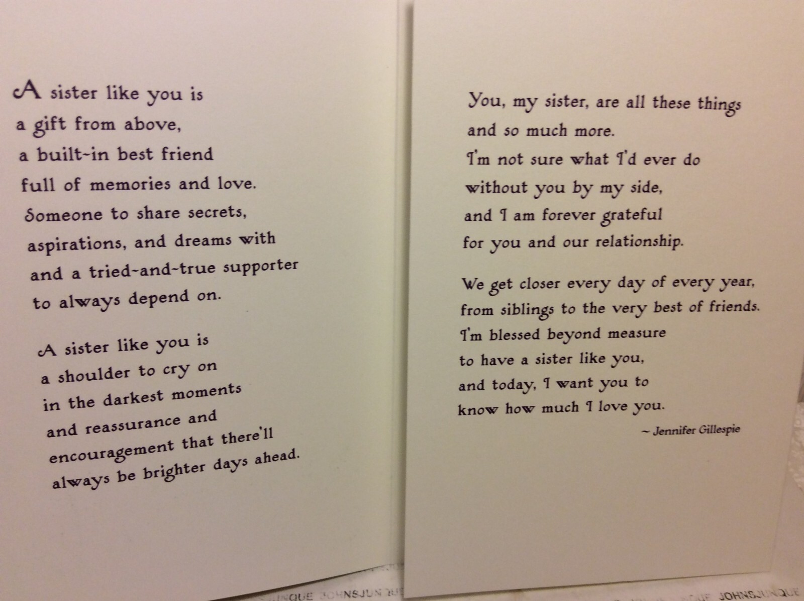 BLUE MOUNTAIN ARTS SISTER GREETING CARDS New w/Envelope “You are a Gift to me”