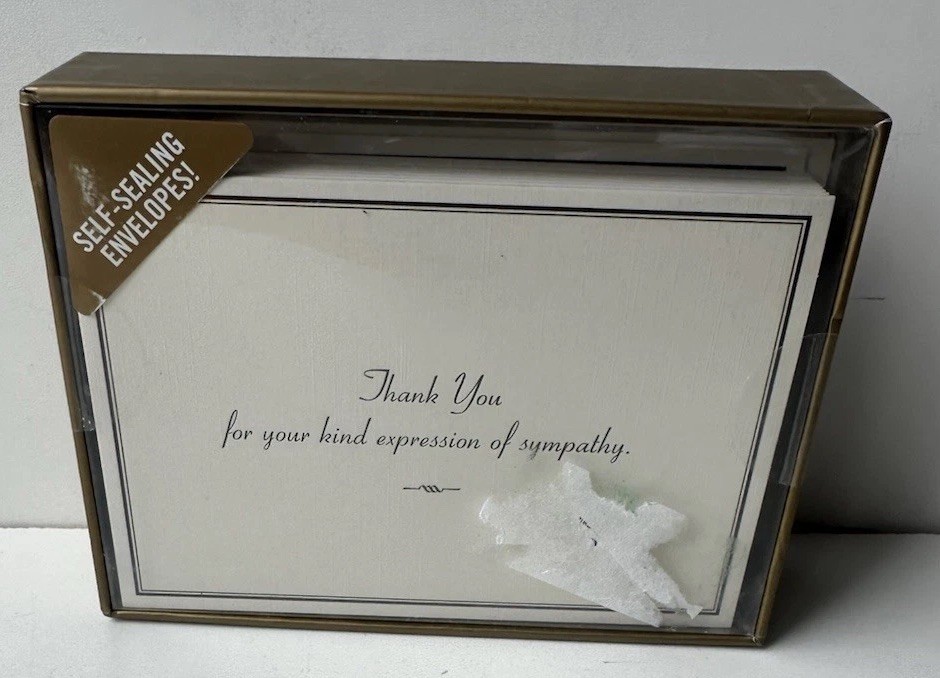 Peter Pauper Press Sympathy Thank You Notes 14 Cards 15 Envelopes Linen Finish