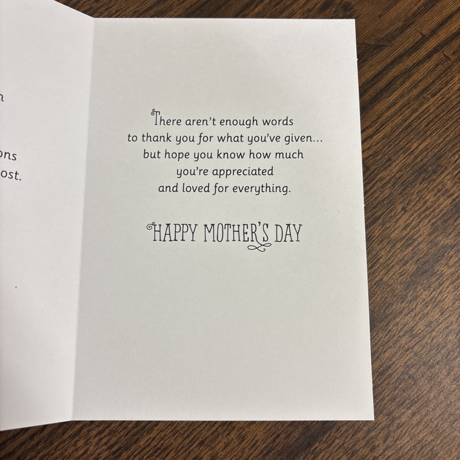 Mother’s Day MOM For My Wonderful Mom Love 5”x7” Hallmark Greeting Card