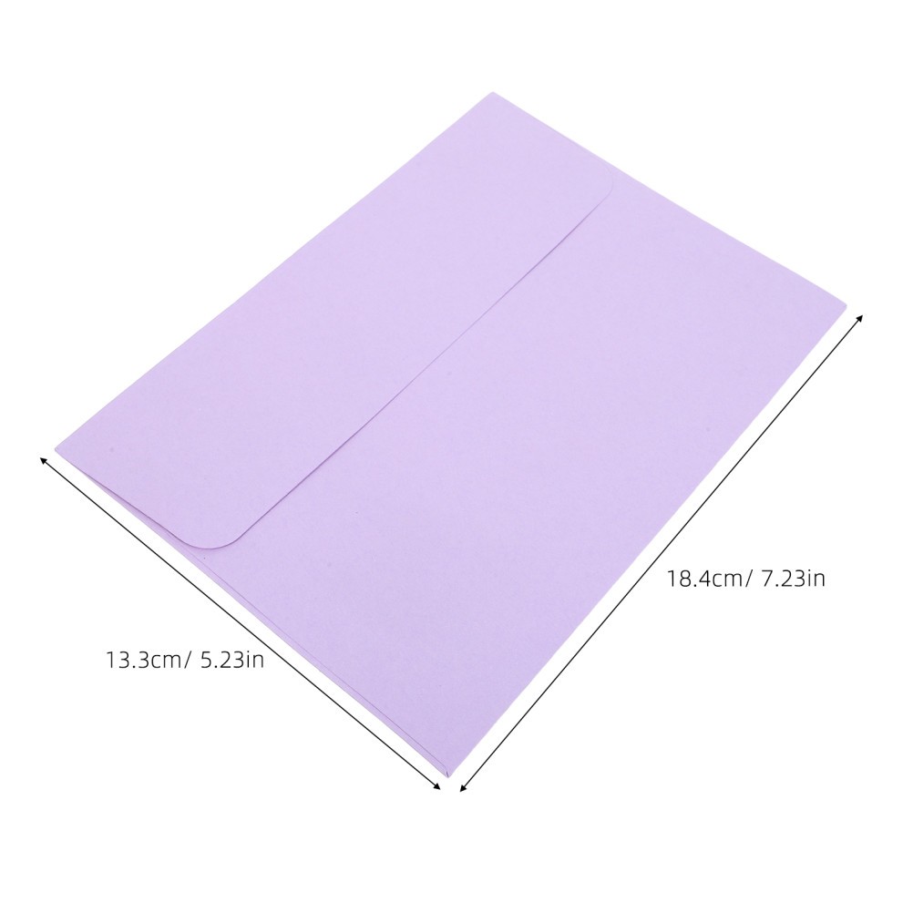 80Pcs Lavender Paper Envelopes Set Reusable for Wedding Invitation Mailing