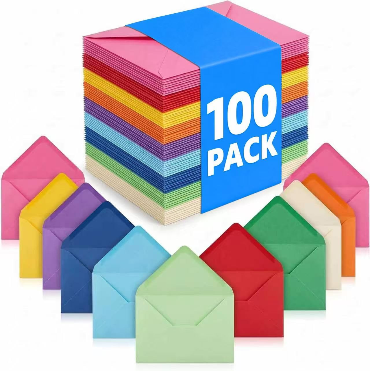 XXINMOH 100 pack 4×6 Envelopes, A6 Invitation Envelopes 6.5 x 4.75 For 4×6 Cards