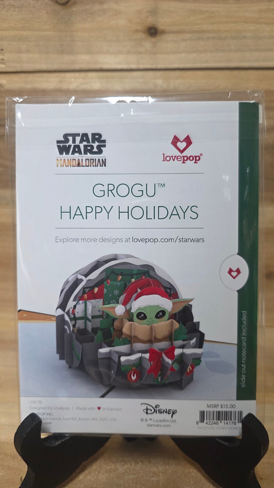 LovePop STAR WARS MANDALORIAN GROGU HOLIDAYS 3d Pop-Up Greeting Card LP4176 NEW