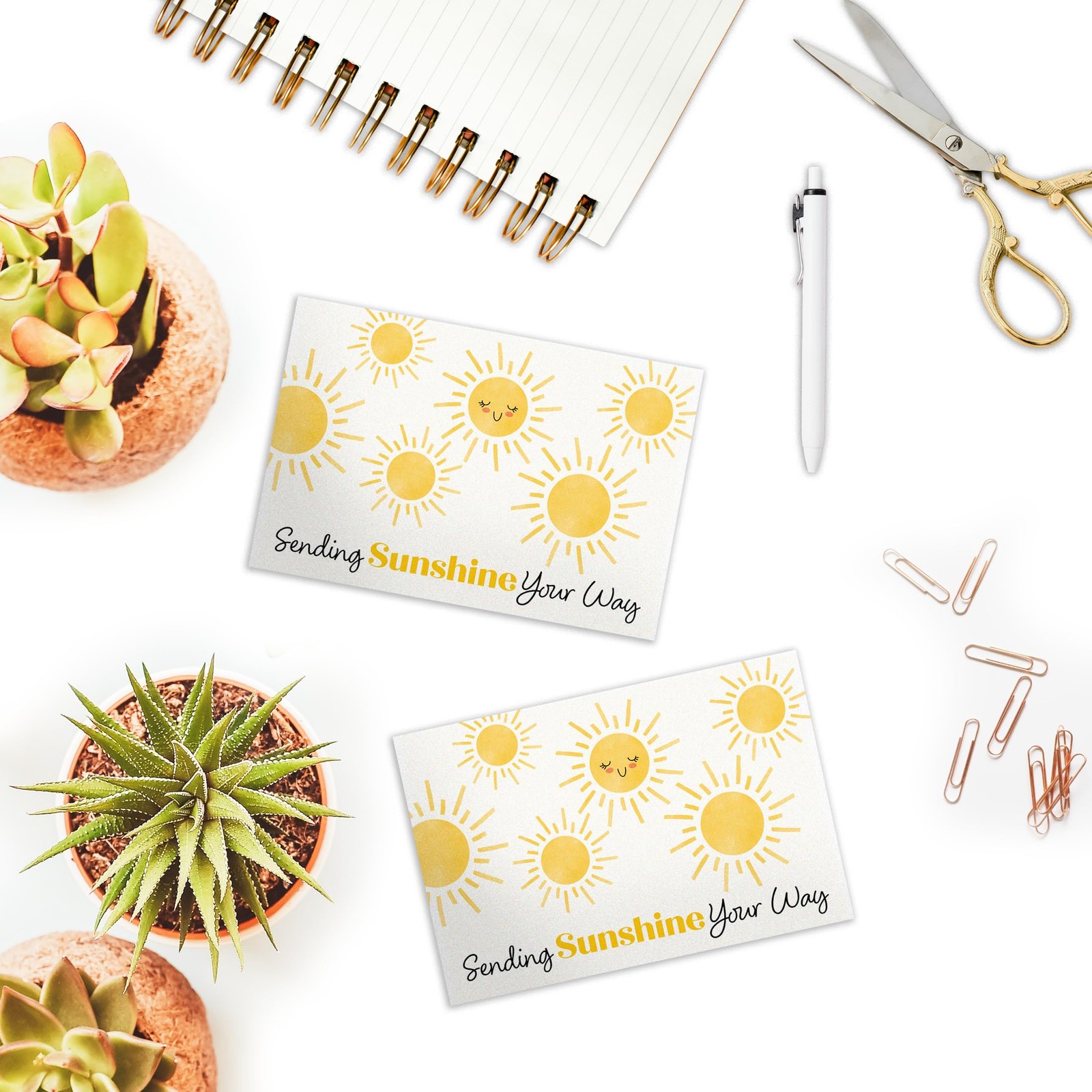 (50 Count of Large 4×6 Sunshine Thank You Insert Cards Without Envelopes For …