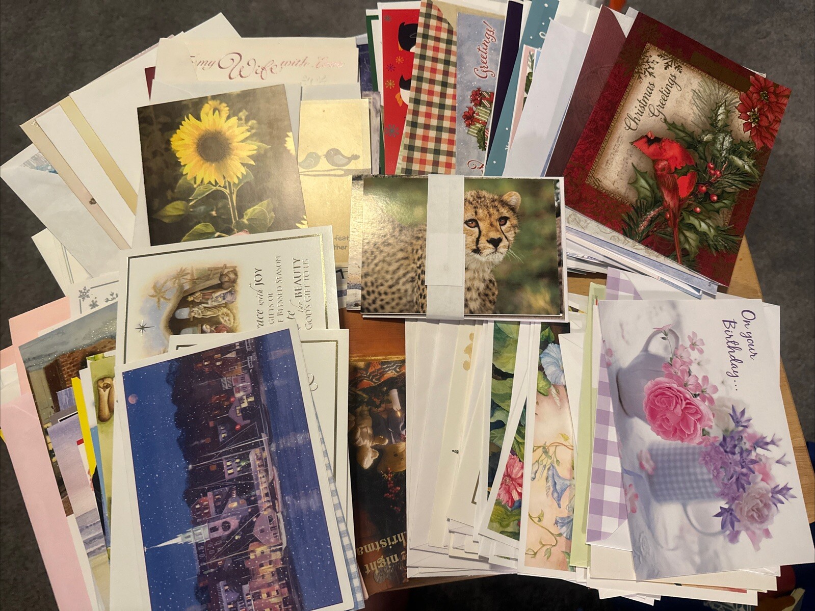 Huge Lot Of Greeting & Blank Card Assortment With & W/Out Envelopes,