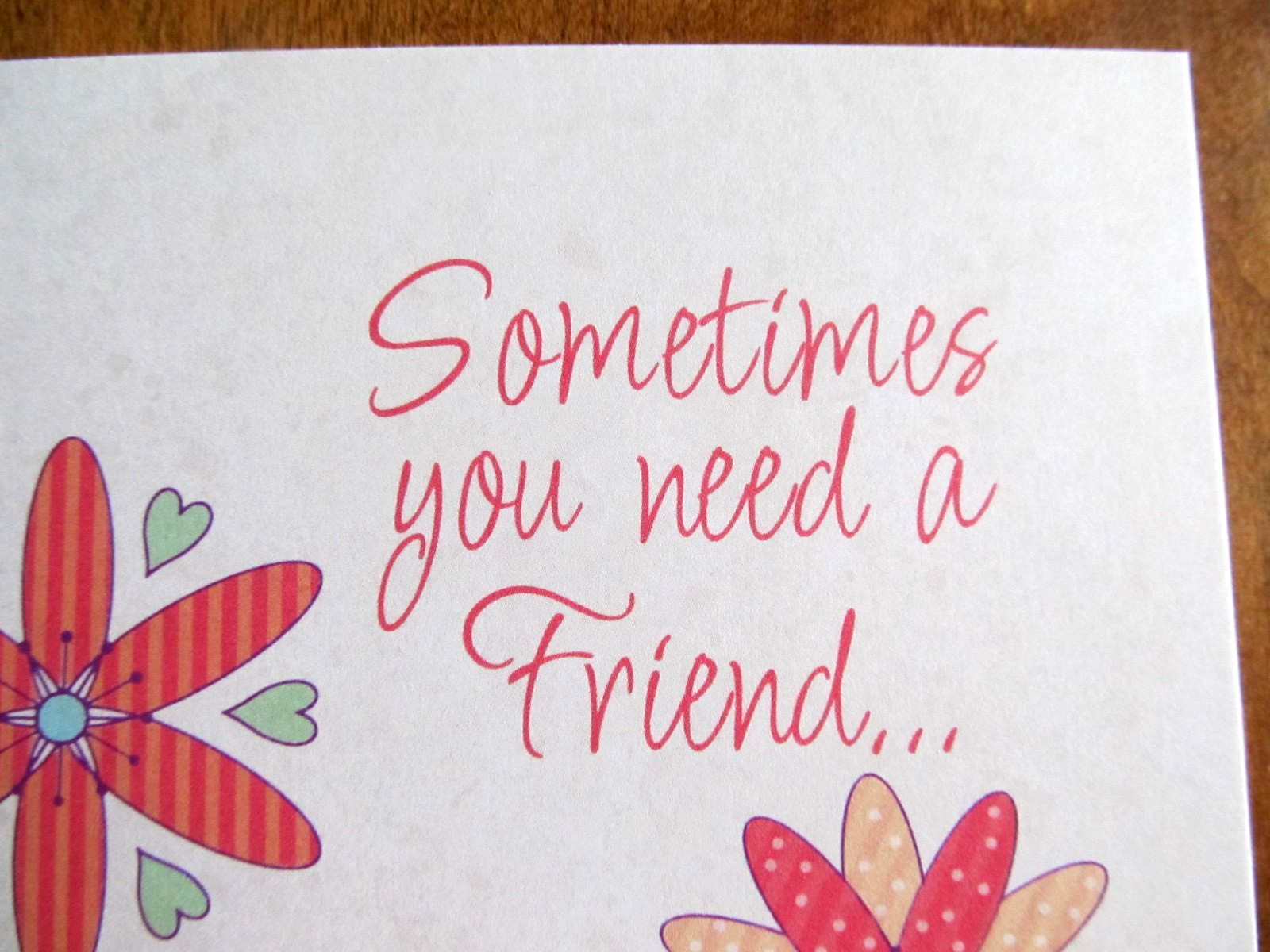 NOS Current Friendship Card, Env. & Seal – Pretty Colorful Flowers