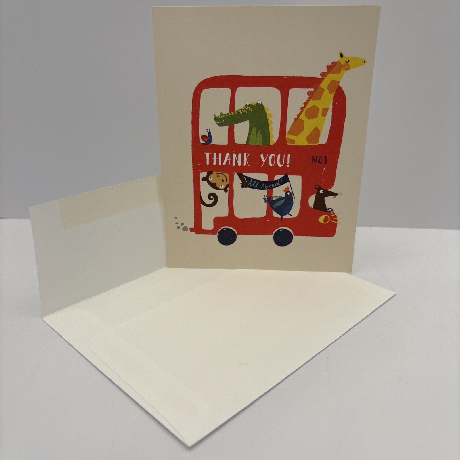 Paper Destiny Animal Bus 12 Blank Thank You Cards Envelopes New USA