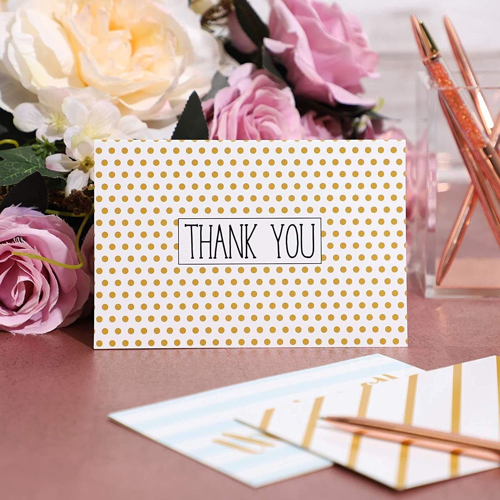 Juvale 48 Pack Blank Thank You Cards with Envelopes, 4×6 Notecards for Birthd…