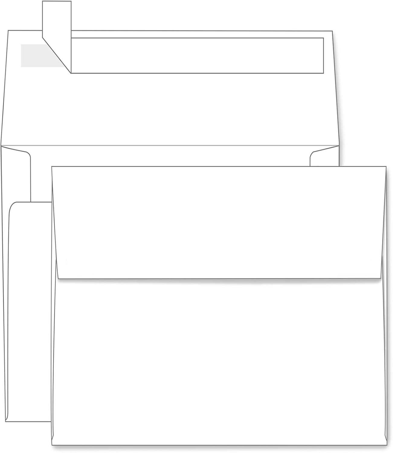A2 White Envelopes Self Seal 100 Pack, 4.375 X 5.75 Printable Invitation Envelo