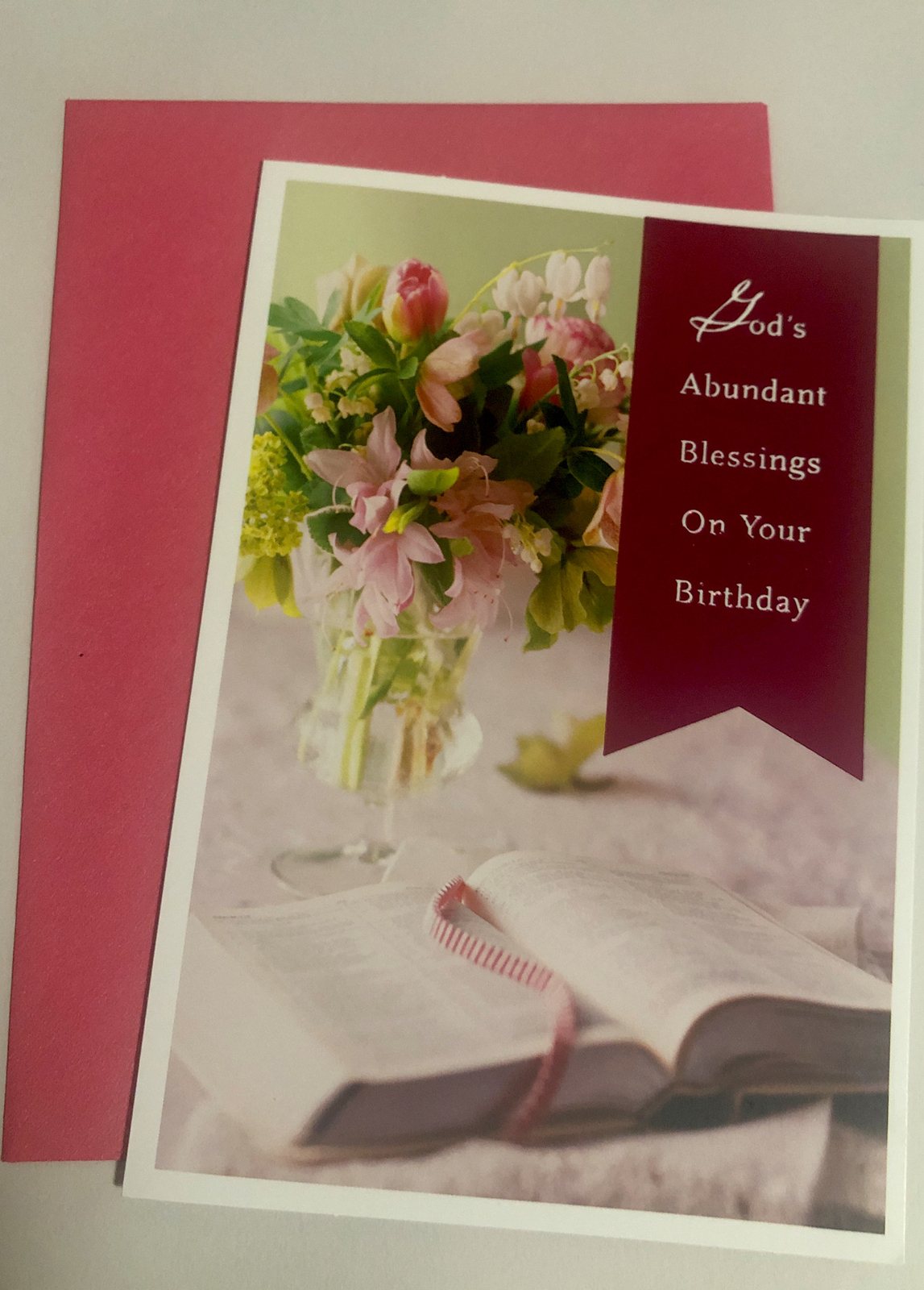 Happy Birthday Religious God’s Blessings On Your Birthday 5”x7” Greeting Card