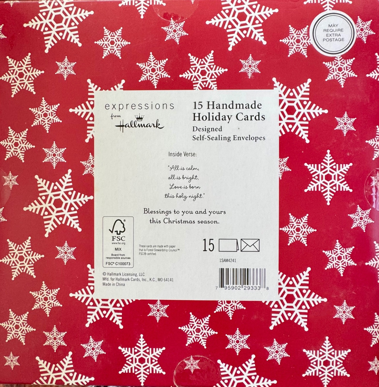 NEW Box 15 Hallmark Expressions 3D Christmas Cards W/ Envelopes “Love is Born”