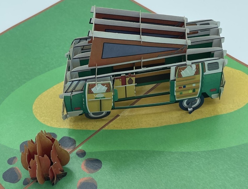 Camper Van 3D Pop Up Card Father’s Day Anniversary Birthday Greeting Camping
