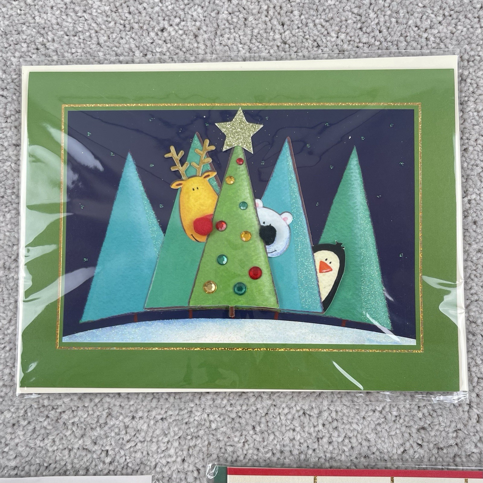 Burgoyne Christmas Cards Lot 8 Handmade 3D New in Wrap Matching Envelopes