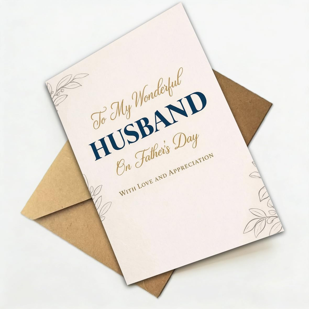 Fathers Day Card for Husband, Romantic Fathers Day Card from Wife, Fathers Day G
