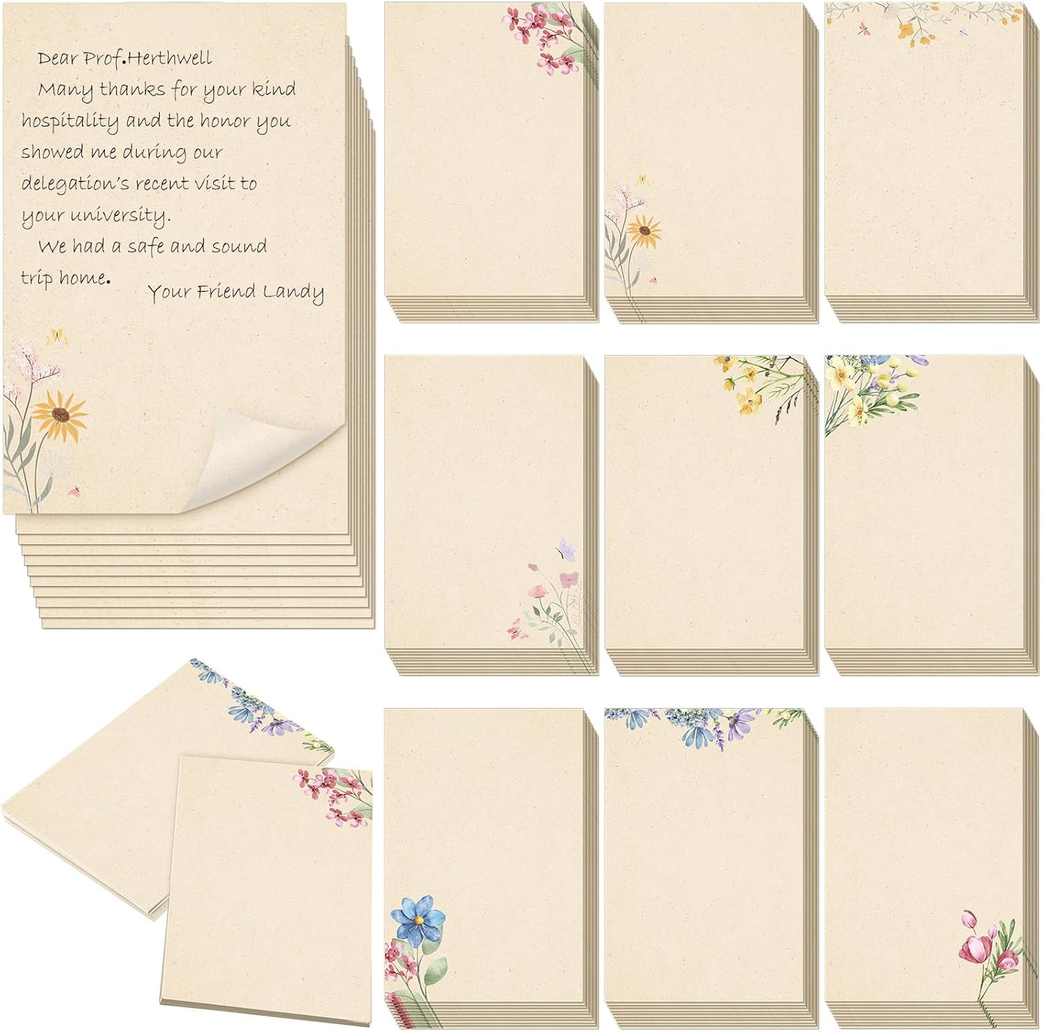 Spiareal 100 Pcs Blank Note Cards Blank Decorative Notecards Index Cards Bulk Th