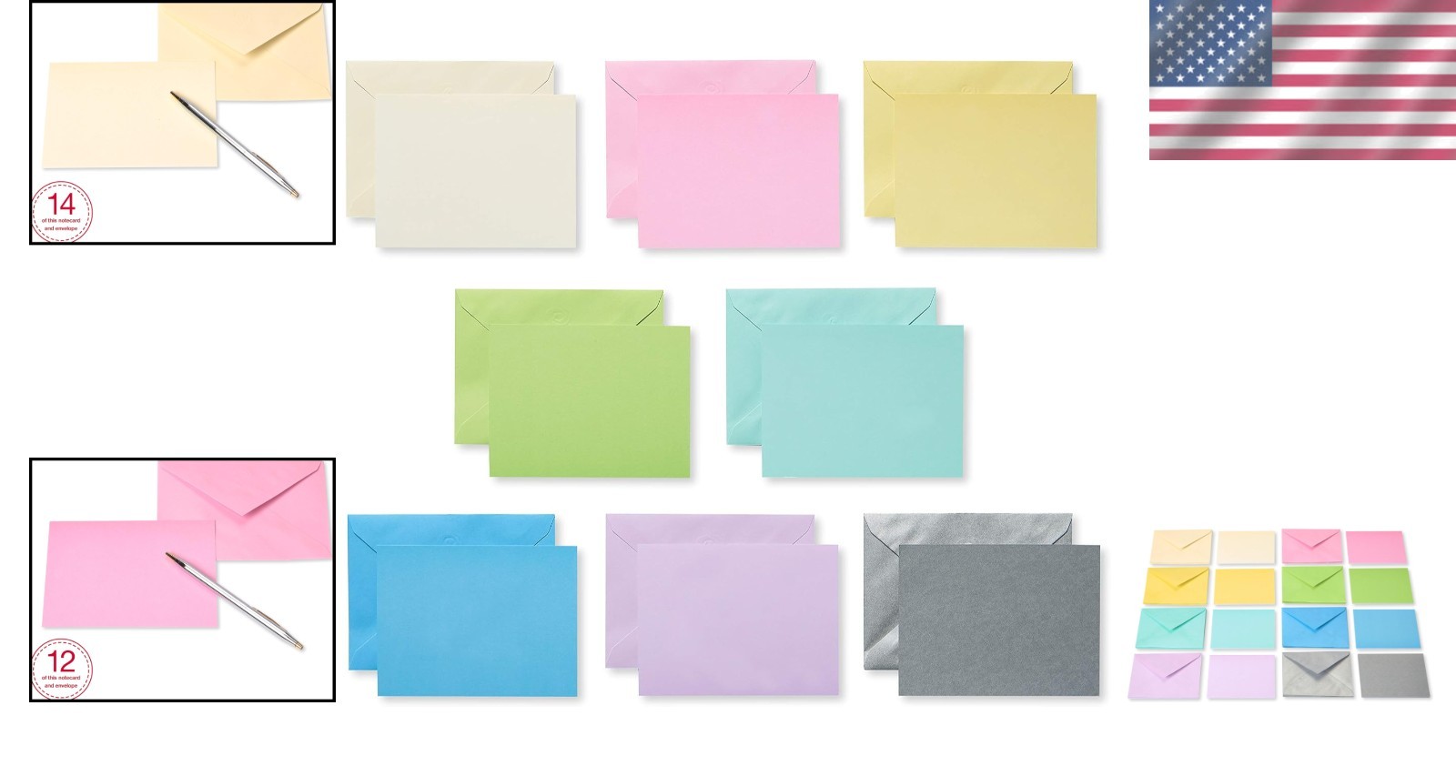 100-Count Pastel Blank Note Cards with Envelopes – Perfect for Every Occasion