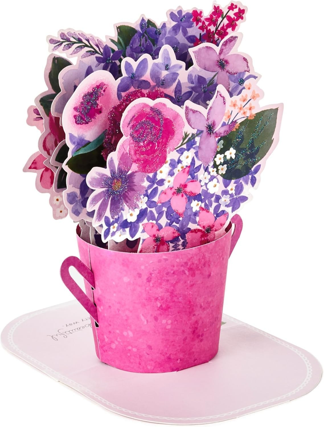 Paper Wonder Mothers Day Pop Up Card Purple Flower Bouquet, Beautiful in Ever…