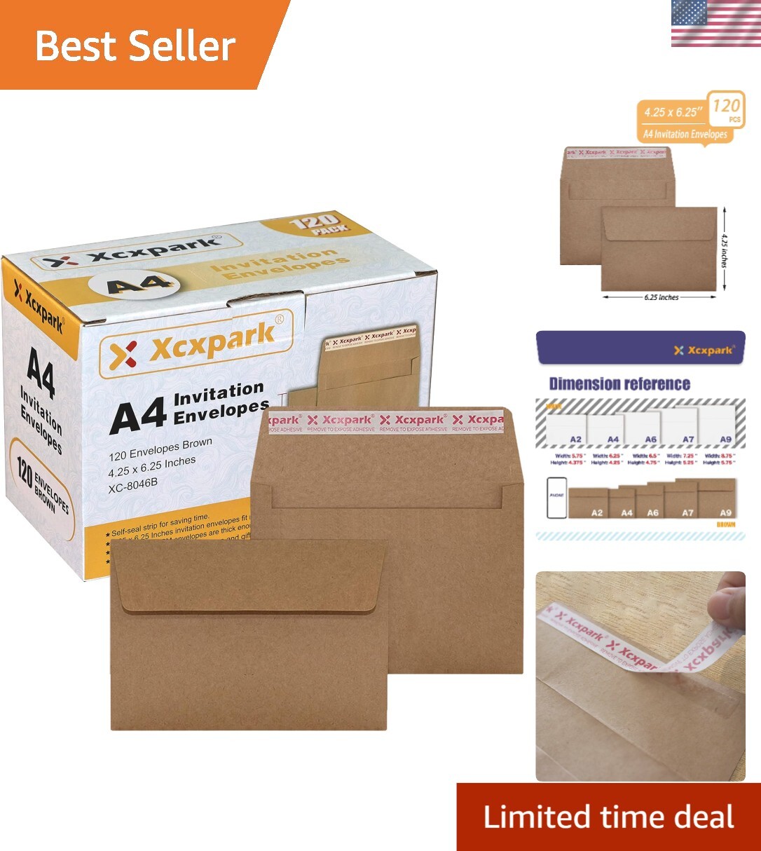 Bulk 120 Pack of 120GSM A4 Invitation Envelopes – Crafted for Lasting Quality