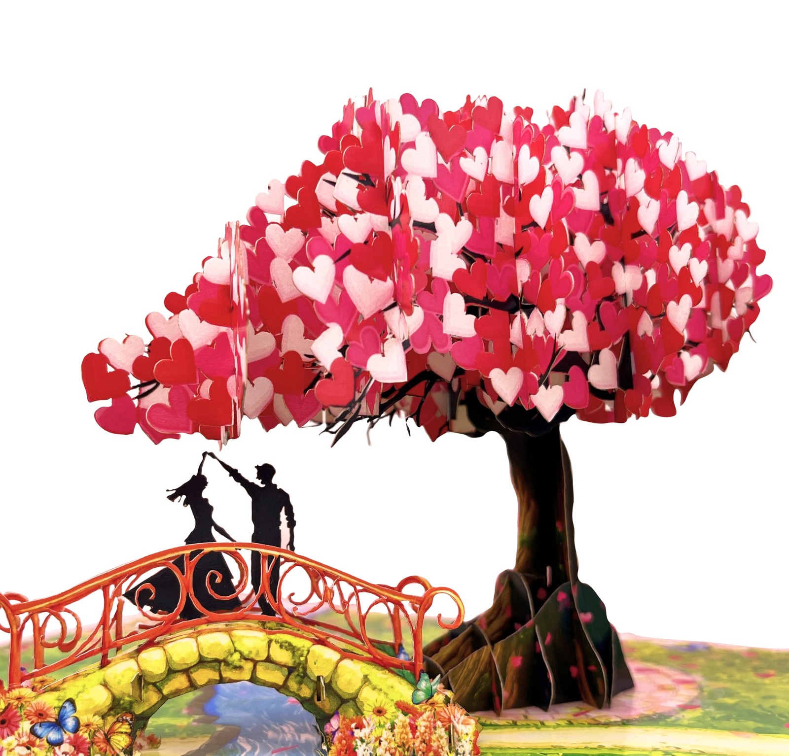 Anniversary Pop Up Card, 3D Love Tree Hearts with 6 x 8 inches, Heart
