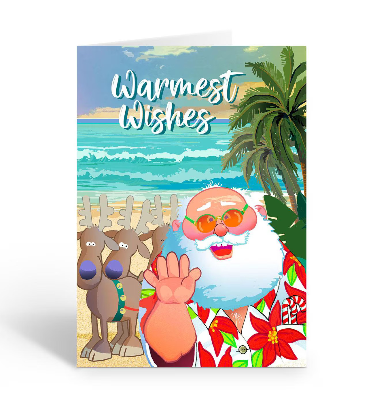 Stonehouse Collection – Beach Christmas Cards – Warmest Wishes Holiday Card – Sa